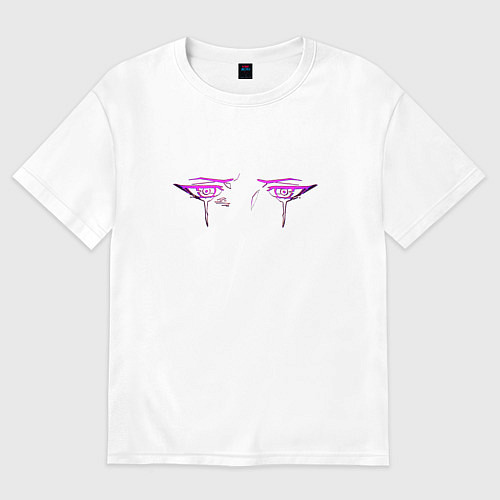 Женская футболка оверсайз The Eyes of Eternity - Cyberpunk / Белый – фото 1
