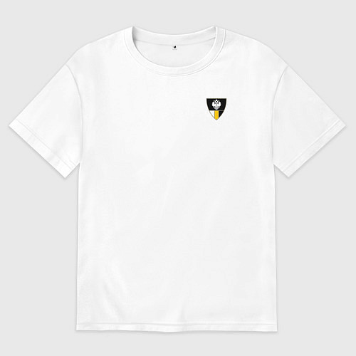 Женская футболка оверсайз Щит с гербо Российской Империи Христианский / Белый – фото 1