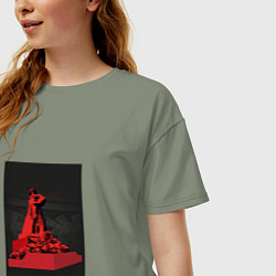 Футболка оверсайз женская Сказ об Урале, цвет: авокадо — фото 2