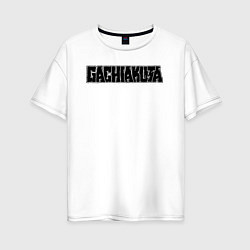 Женская футболка оверсайз Gachiakuta english logo