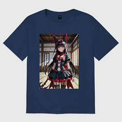 Футболка оверсайз женская Рори Меркурия с алебардой, цвет: тёмно-синий
