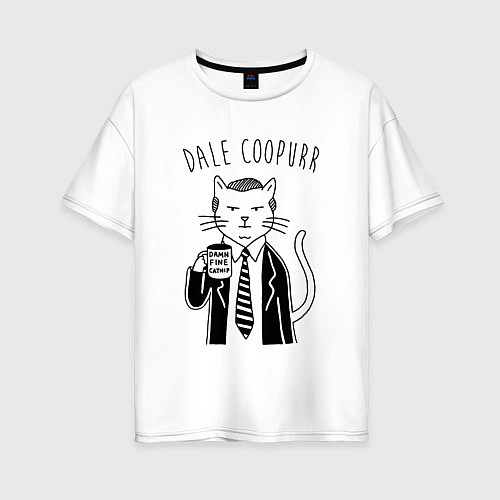 Женская футболка оверсайз Dale Coopurr / Белый – фото 1