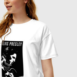 Футболка оверсайз женская Tribute to Elvis Presley, цвет: белый — фото 2