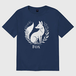 Женская футболка оверсайз Лисий герб с венком