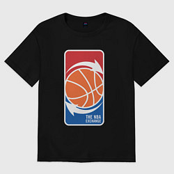 Футболка оверсайз женская Обмен NBA, цвет: черный