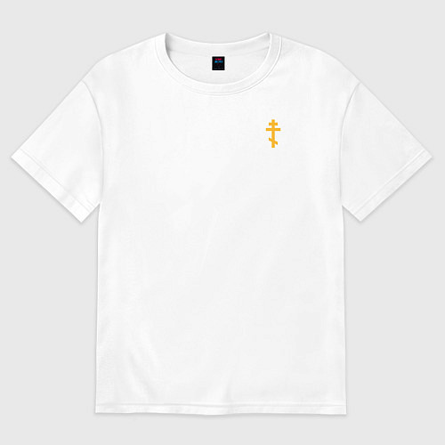 Женская футболка оверсайз Сохранит душу твою Господь желтый арт / Белый – фото 1