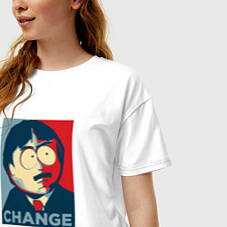 Футболка оверсайз женская Рэнди Марш постер, цвет: белый — фото 2