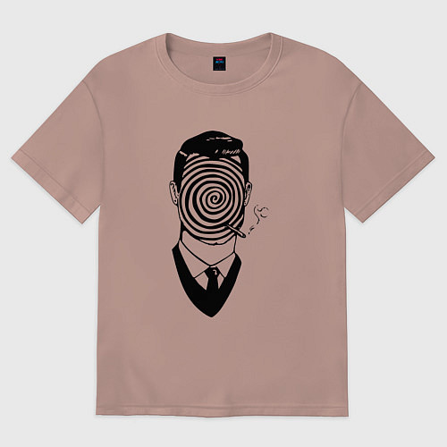 Женская футболка оверсайз Человек-загадка / Пыльно-розовый – фото 1