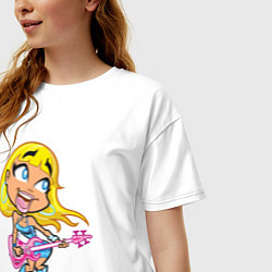 Футболка оверсайз женская Роковая блондинка, цвет: белый — фото 2