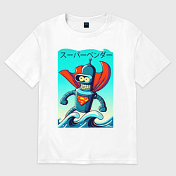 Футболка оверсайз женская Super Bender - Japanese style, цвет: белый