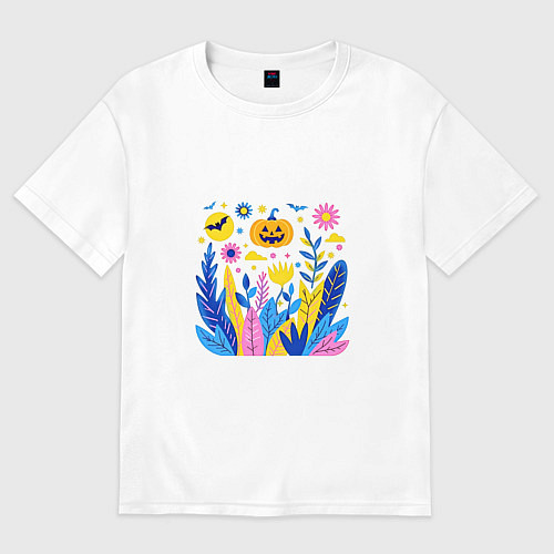 Женская футболка оверсайз Светильник Джек / Белый – фото 1