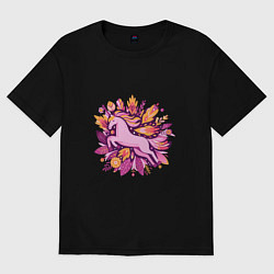 Женская футболка оверсайз Розовая пони