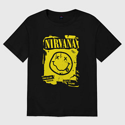 Футболка оверсайз женская Nirvana 1987, цвет: черный