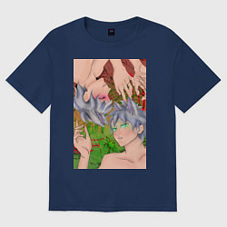 Женская футболка оверсайз Кицуне близнецы