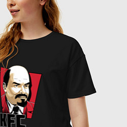 Футболка оверсайз женская KFC Lenin, цвет: черный — фото 2