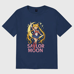 Футболка оверсайз женская Sailor Moon, цвет: тёмно-синий