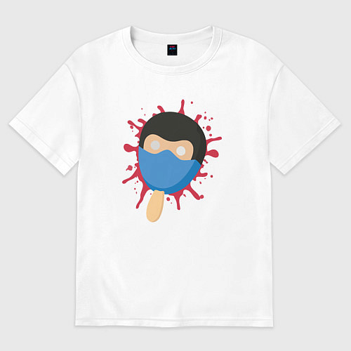 Женская футболка оверсайз Sub-zero ice cream / Белый – фото 1