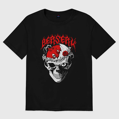 Женская футболка оверсайз Berserk - red / Черный – фото 1