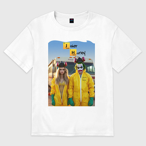 Женская футболка оверсайз Joker and Harley - Breaking bad / Белый – фото 1