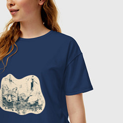 Футболка оверсайз женская Туаль де Жуи лиса, цвет: тёмно-синий — фото 2
