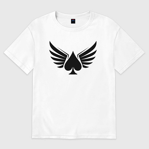 Женская футболка оверсайз Крылатые пики / Белый – фото 1