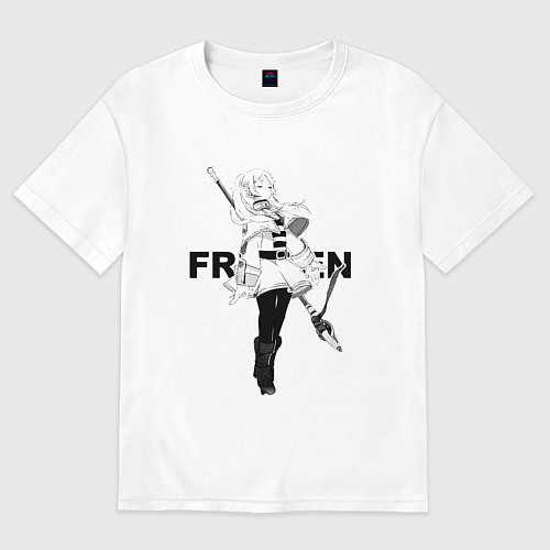 Женская футболка оверсайз Frieren - эльфийка / Белый – фото 1