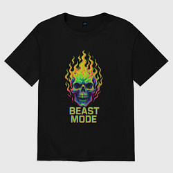 Футболка оверсайз женская Beast mode, цвет: черный