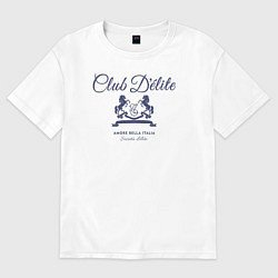 Футболка оверсайз женская Delite club, цвет: белый
