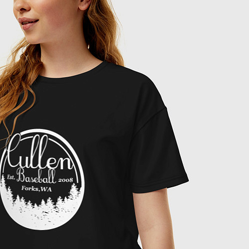 Женская футболка оверсайз Baseball Cullen / Черный – фото 3