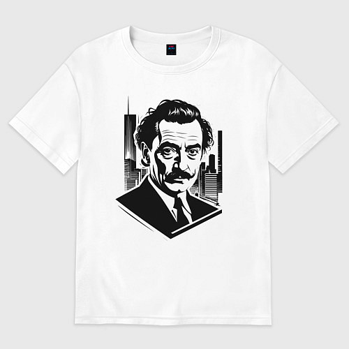 Женская футболка оверсайз Сальвадор Дали в городском стиле / Белый – фото 1