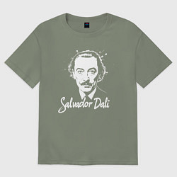Футболка оверсайз женская Дали в брызгах краски, цвет: авокадо