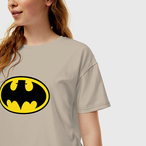 Женская футболка оверсайз Heisenberg Batman / Миндальный – фото 3