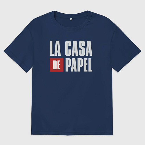 Женская футболка оверсайз La casa de papel / Тёмно-синий – фото 1