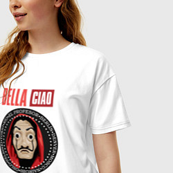 Футболка оверсайз женская Bella ciao heroes, цвет: белый — фото 2
