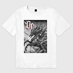 Женская футболка оверсайз Симбиот конь-дракон - фантазия