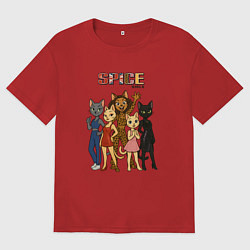 Женская футболка оверсайз Spice girls кошки