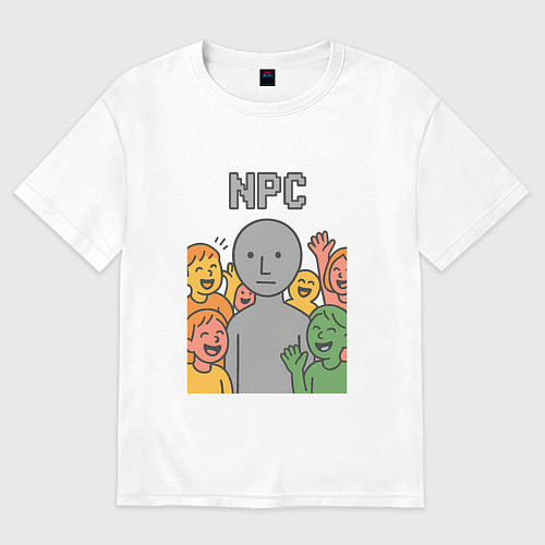 Женская футболка оверсайз NPC / Белый – фото 1