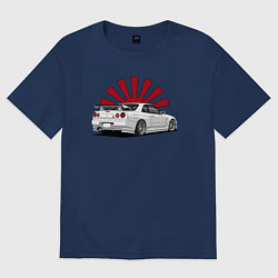 Женская футболка оверсайз Nissan Skynline - GT-R 34