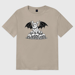 Женская футболка оверсайз Демонический корги