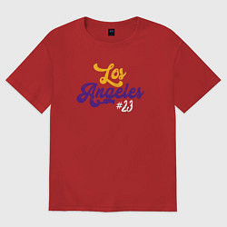 Футболка оверсайз женская Los Angeles 23, цвет: красный