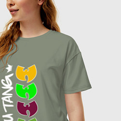 Футболка оверсайз женская Wu-Tang king, цвет: авокадо — фото 2