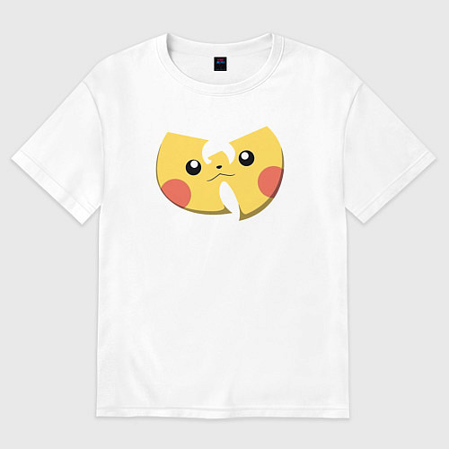 Женская футболка оверсайз Wu-tang Pikachu / Белый – фото 1