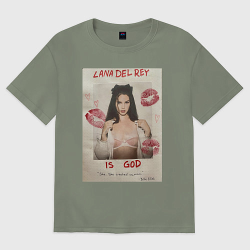 Женская футболка оверсайз Lana Del Rey постер / Авокадо – фото 1