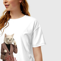 Футболка оверсайз женская Дьявол носит Пурада, цвет: белый — фото 2