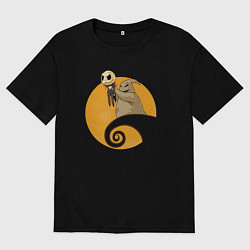 Футболка оверсайз женская Король хэллоуина, цвет: черный