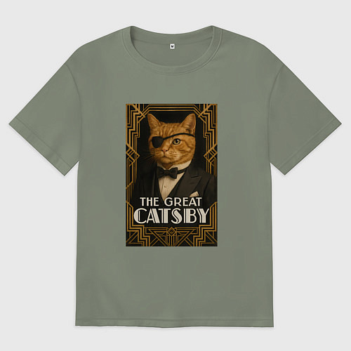 Женская футболка оверсайз The great Catsby / Авокадо – фото 1