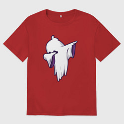 Футболка оверсайз женская Dab ghost, цвет: красный