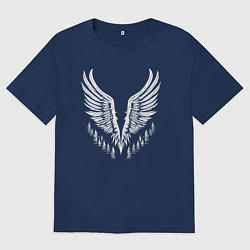 Женская футболка оверсайз Крылья леса