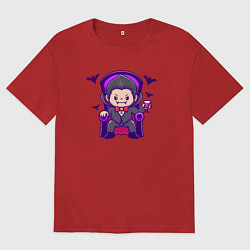 Женская футболка оверсайз Дракула на троне