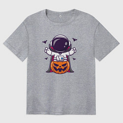 Футболка оверсайз женская Spaceman halloween, цвет: меланж